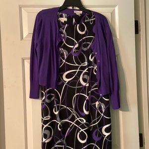 Ladies sleeveless dress with shrug